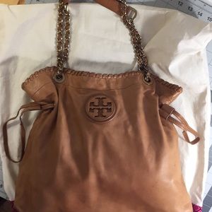 Tory Burch Marion slouchy tote camel